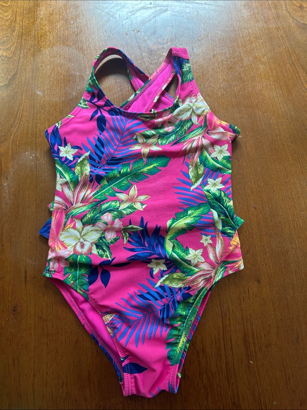 GAP Hot Pink Tropical Floral One-Piece Swimsuit